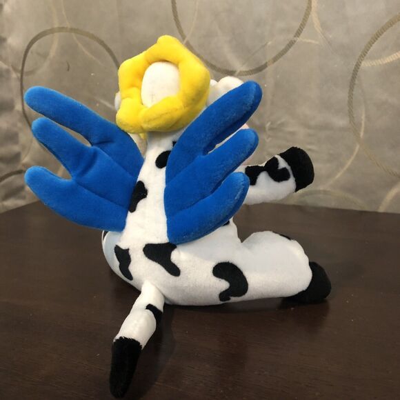 Kraft Singles Dairy Fairy Cow Plush 6" Blue Wings Wand Vintage Stuffed Prom Toy - Picture 6 of 10